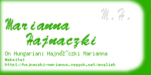 marianna hajnaczki business card